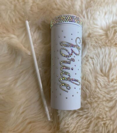 Custom Rhinestone Tumbler – Personalised Sparkle Cup with Name (Top Gift Pick)