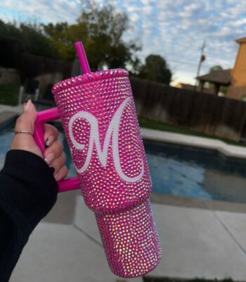 Personalised Rhinestone Tumbler – Custom Bling Cup with Name (Limited Edition)