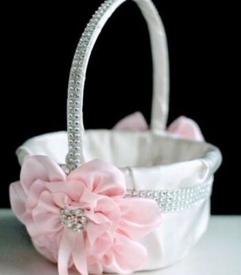 Elegant Flower Girl Basket – Wedding Petal Tossing Accessory