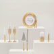 Wedbie 10-Piece Personalised Rhinestone Wedding Set – Wine Glasses, Knife, Plate & Candle (2025)