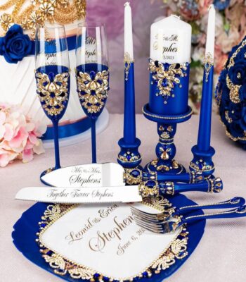 Luxury Wedding Glassware & Cutlery Set