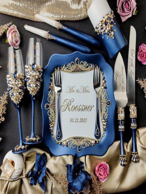 Luxury Wedding Glassware & Cutlery Set