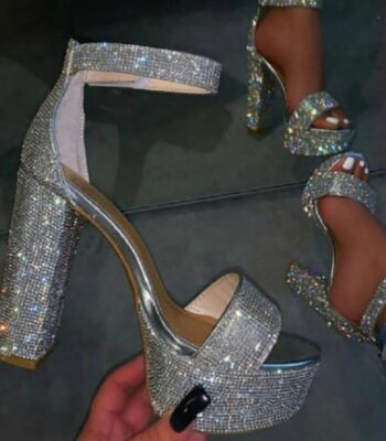 Designer Rhinestone Party Heels