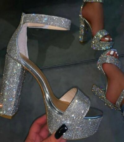 Designer Rhinestone Party Heels