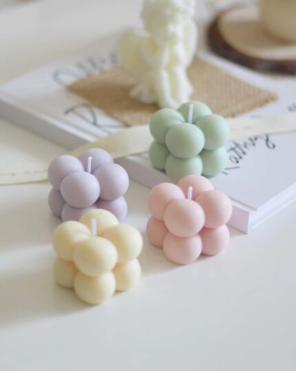 Bubble Blush Candle Set of 4