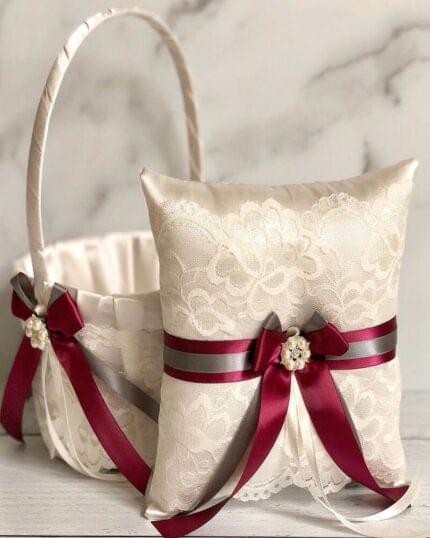 Flower Basket Pillow Set